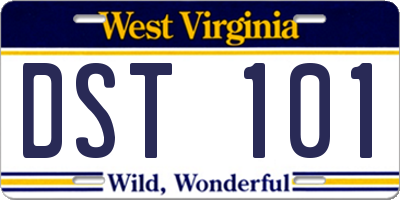 WV license plate DST101