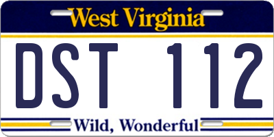 WV license plate DST112