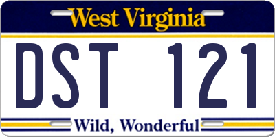 WV license plate DST121