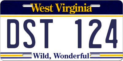 WV license plate DST124