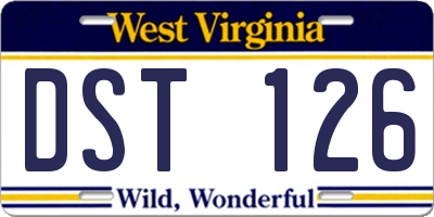 WV license plate DST126