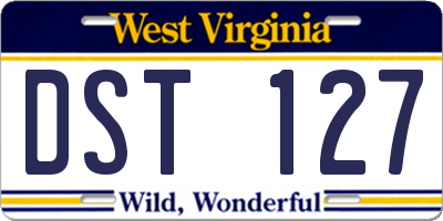 WV license plate DST127