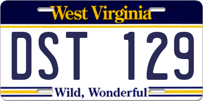WV license plate DST129