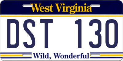 WV license plate DST130