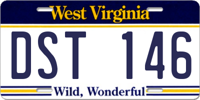 WV license plate DST146
