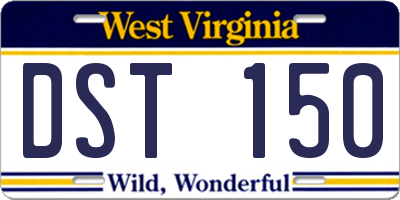WV license plate DST150