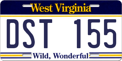 WV license plate DST155