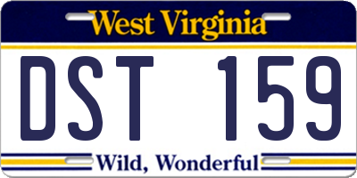 WV license plate DST159