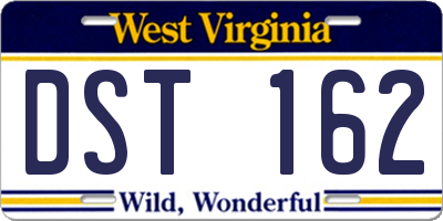 WV license plate DST162