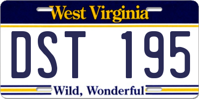 WV license plate DST195