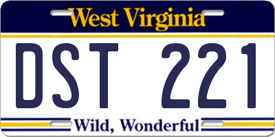 WV license plate DST221