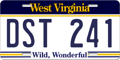 WV license plate DST241