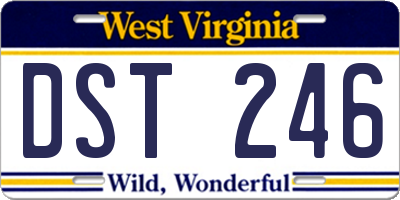 WV license plate DST246