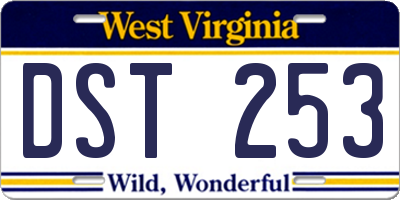 WV license plate DST253
