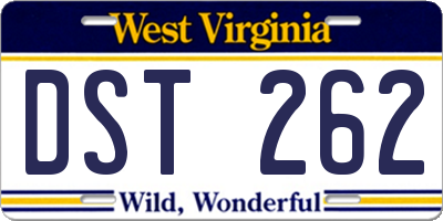 WV license plate DST262