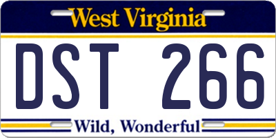WV license plate DST266