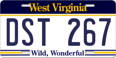 WV license plate DST267