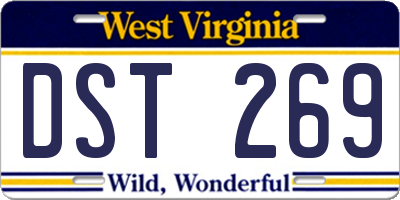 WV license plate DST269