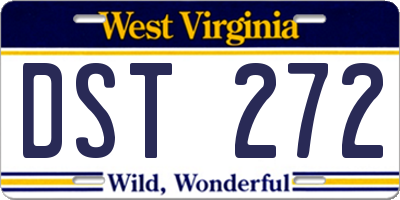 WV license plate DST272