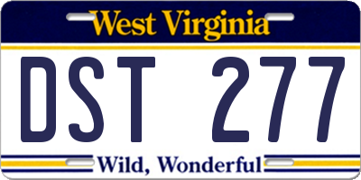 WV license plate DST277