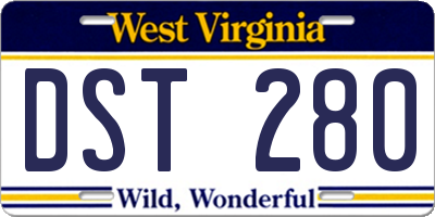 WV license plate DST280