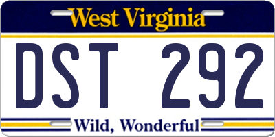 WV license plate DST292