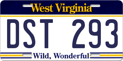 WV license plate DST293