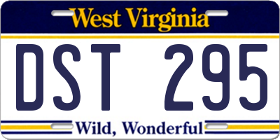 WV license plate DST295