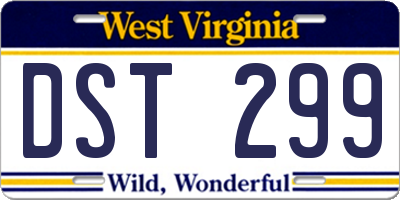 WV license plate DST299