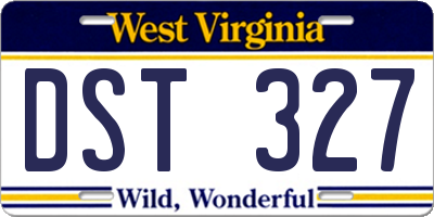 WV license plate DST327