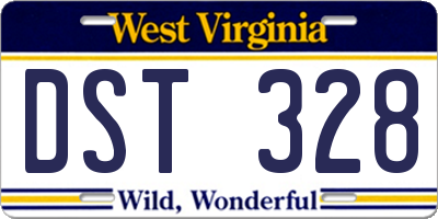 WV license plate DST328