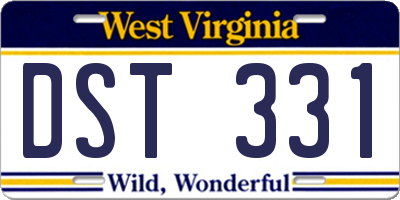 WV license plate DST331