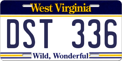 WV license plate DST336