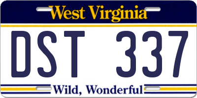 WV license plate DST337