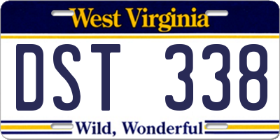 WV license plate DST338