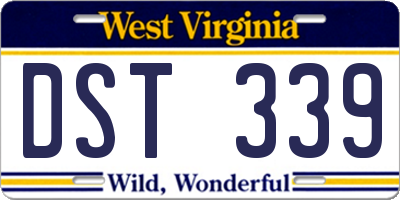 WV license plate DST339