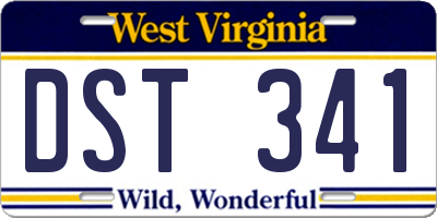 WV license plate DST341