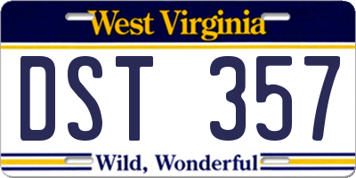 WV license plate DST357