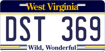 WV license plate DST369