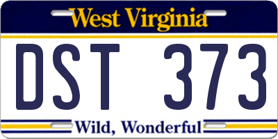 WV license plate DST373