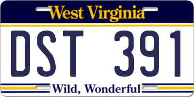 WV license plate DST391