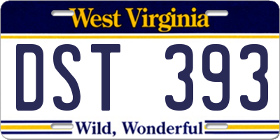 WV license plate DST393