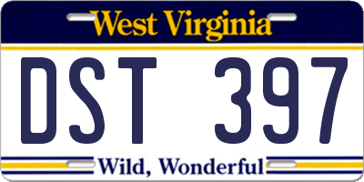 WV license plate DST397