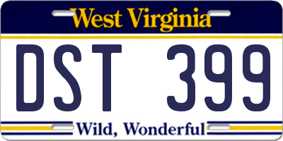 WV license plate DST399