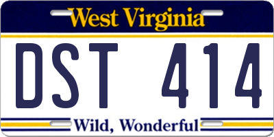 WV license plate DST414