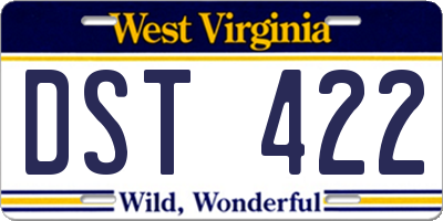 WV license plate DST422