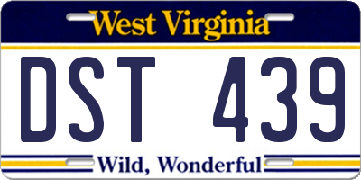 WV license plate DST439