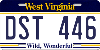 WV license plate DST446
