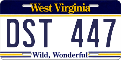 WV license plate DST447