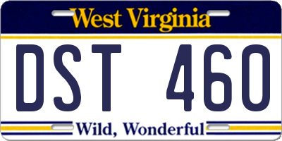WV license plate DST460